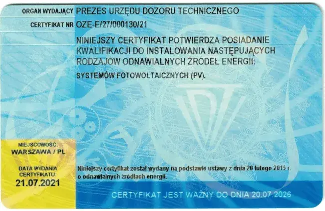 Co daje certyfikat OZE UDT? Przewaga, zaufanie, kariera instalatora
