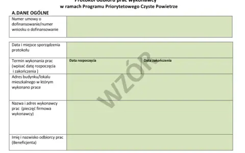 Protokół odbioru Czyste Powietrze: 5 błędów, które blokują dotacje