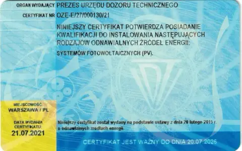 Co daje certyfikat OZE UDT? Przewaga, zaufanie, kariera instalatora